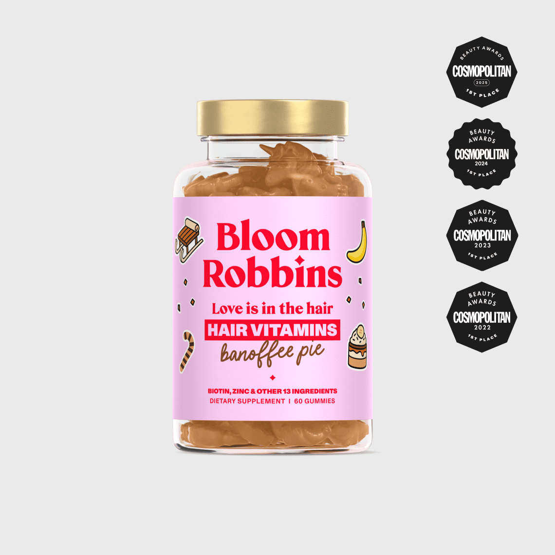 Omejena izdaja: BANOFEE - vitamini za lase z biotinom - gumiji