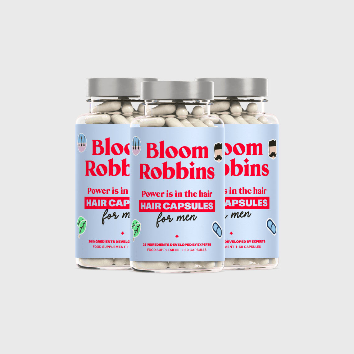 Vitamini za lase z biotinom za moške – kapsule