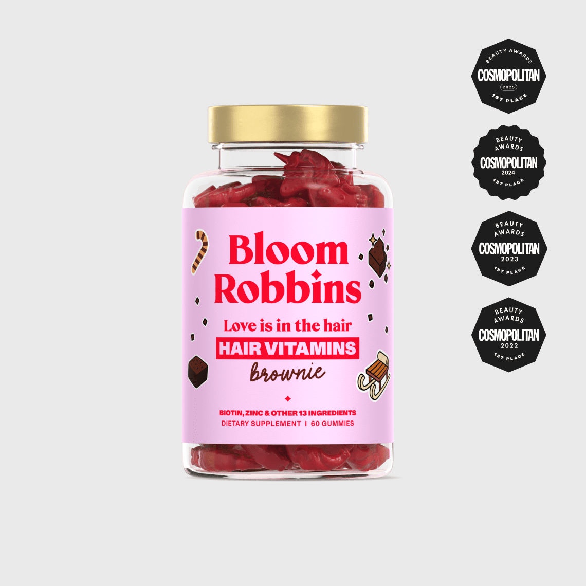 Omejena izdaja: BROWNIE - vitamini za lase z biotinom - gumiji