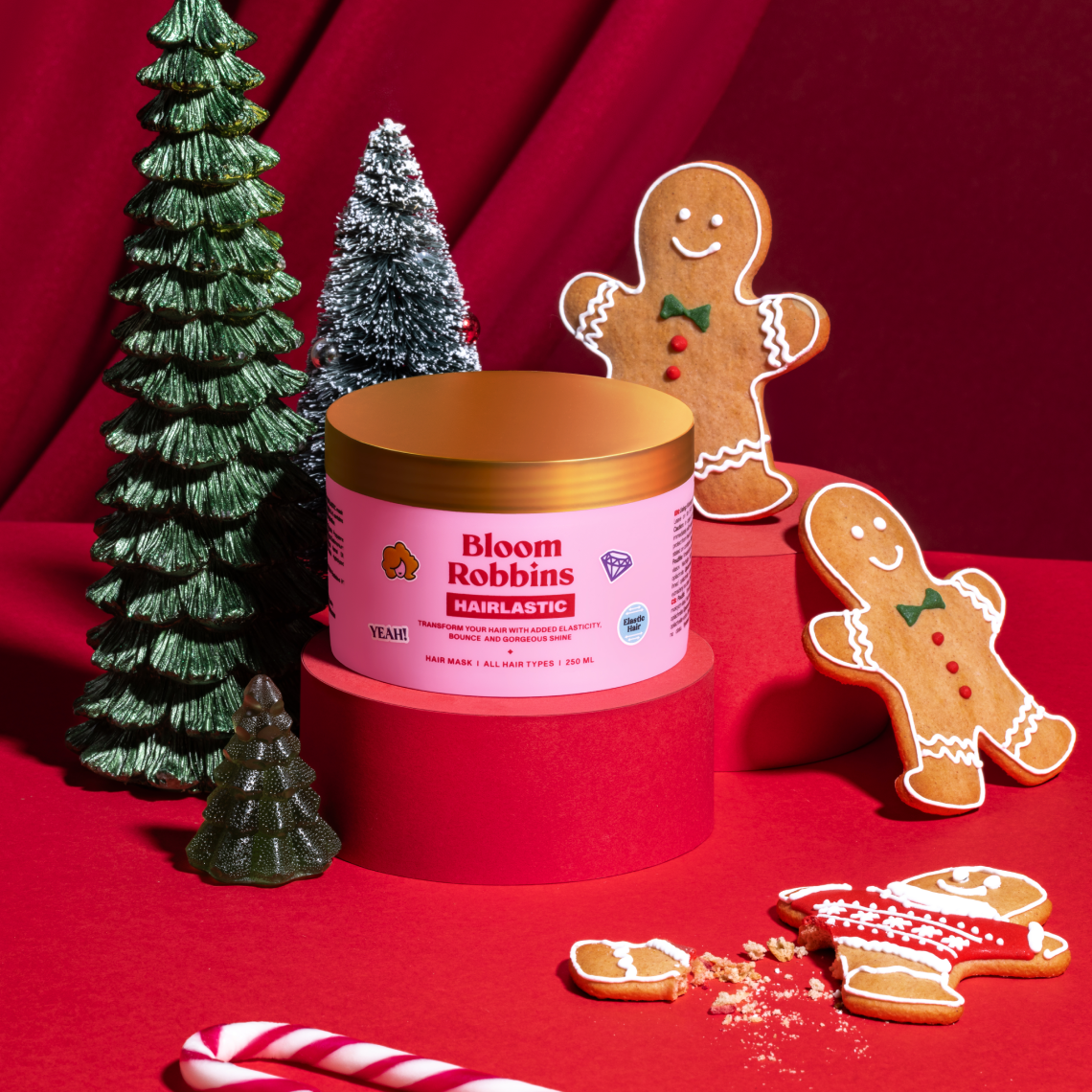 Maska za podporo elastičnosti las z ricinusovim oljem