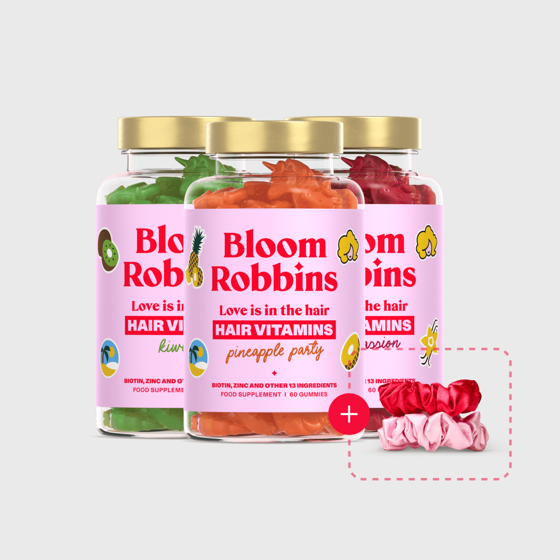 Summer Trio - vitamini za lase s biotinom - gumijasti bonboni